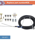 Universal Parking Brake Cable Complete Kit For Lokar Floor Mount includes 96 inch cable and mounting hardware for easy installation.