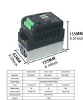 2.2KW 220V VFD Inverter Frequency Converter With Brake For Spindle Motor Speed Control compact dimensions and specifications