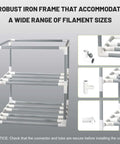 2 Tier Metal Filament Dry Storage Box With Leather Cloth Cover Holds Up To 20 Spools, robust iron frame construction
