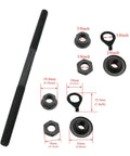 Rear Bicycle Hub Axle 180 Mm 7.08 Inch 3/8 Inch 26TPI Black Easy Install And Quick Disassembly For Multi Speed Bikes Durable Replacement Axle 1 Piece with Nuts and Spacers