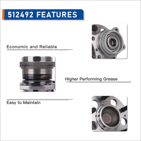 Beefy Rear Wheel Hub Bearing Assembly 512492 Fits Hyundai Elantra 2011 To 2018 Elantra Coupe 2013 To 2014 features overview