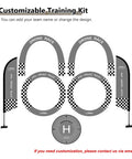 Customizable FPV Drone Racing Gate Set With Practice Track, Air Rings, Arch Obstacles, Banner Flags, and Landing Pad shown