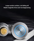 Heavy Duty Magnetic Welding Ground Clamp With Strong Suction And Run On Tab For Stable Grip No Degaussing close-up view of suction surface.