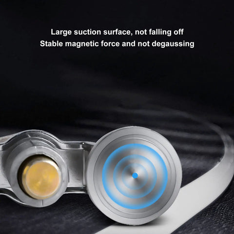 Heavy Duty Magnetic Welding Ground Clamp With Strong Suction And Run On Tab For Stable Grip No Degaussing close-up view of suction surface.