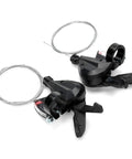 8 Speed MTB Trigger Right Shifter And Left Friction Ratcheting Thumb Shifter Pair for Triple Crank Aluminum Plastic Build