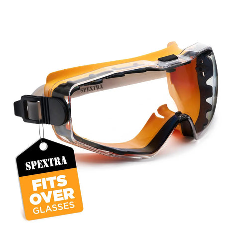 Over Glasses Safety Goggles With Anti Fog Clear Lenses For Lab Work ANSI Z87 1 Impact Resistant UV Protection