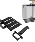 Under Desk PC Mount Heavy Duty Steel Computer Tower Holder Tool Free U Shaped Clamp parts displayed at various angles.