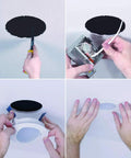 Installation steps of 4-Inch Color Selectable Canless Recessed LED Kit with Narrow Beam Adjustable Gimbal Trim in a ceiling.