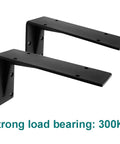 Badass Rustic Shelf Brackets Heavy Duty Black Iron L Supports Wall Mounted, showcasing sturdy design with strong load capacity.