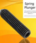 M8 ball spring plunger from the 10 Pcs M8 Ball Spring Plungers Set Hardened Carbon Steel Hex Socket with precision grip.