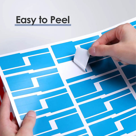Color Coded Cable Labels Set For Quick Cable Management, 8 Sheets Of 240 Labels, A4 Size 210 x 297 mm, easy to peel