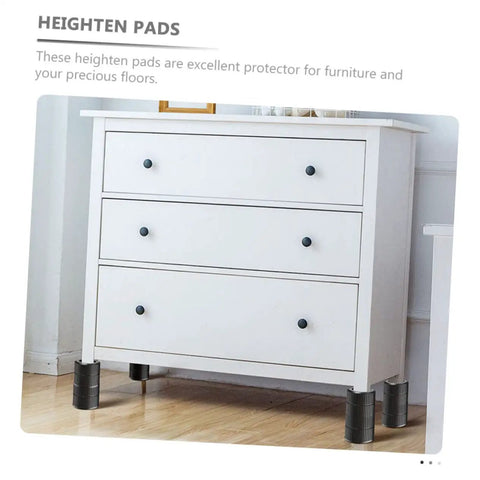 4 Pack Non Slip Washing Machine Pads Heightened Anti Vibration Feet Base for furniture protection, visible under dresser