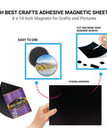 Adhesive Magnetic Sheets For Crafts And Pictures, Flexible 20 Mil Magnets With Strong Adhesive Backing, 8x10 Inch Size, Pack Of 25