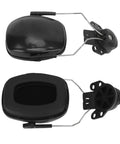 Top Tier Hard Hat Ear Muffs With Heavy Duty Cushioning Breathable Seals Designed To Kick Back Excess Site Noise Built Tough For Oil Crew And Construction Workers Super Comfy For All Day Use 2 Pack, showing black earmuffs with quick clip mount.