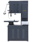 Side view of Heavy Duty 16 Inch Vertical Metal Cutting Bandsaw With 220V Single Phase Variable Speed Pro Grade Integrated Blade Welder And Grinder Tilting Cast Iron Table For Steel Aluminum And Plastic VS 1611.