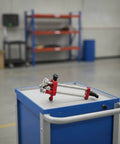 Sheet Metal Lip Former Roller With Pro Grade Adjustable Bending Tool for metalworkers on blue workbench.