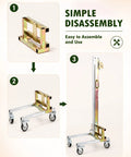 Top Rated Portable Manual Material Lift With Heavy Duty Winch And Adjustable Forks For Easy Warehousing Loading And Construction Lifting Jobs Today, assembly process.