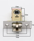 Heavy Duty Stainless Steel Single Deadbolt Lock Cylinder Straight Shooter Swap For Bathroom Doors with size measurements