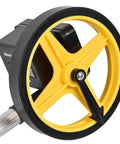 Close-up of Fabater Portable Measuring Wheel 0~9999.9m Distance Measuring Roller, TPR WearResistant AntiSkid Wheel with Telescopic Handle.