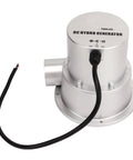 Compact Water Turbine Hydroelectric Generator With Permanent Magnet Brushless Motor For Off Grid Power SJ18A, silver body and wiring shown