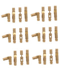 Small Solid Brass Invisible Barrel Hinges For Jewelry Boxes And Cabinet Doors, displayed on white background