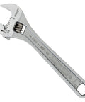 4 Inch Adjustable Wrench Built Tough With Large Jaw Capacity And Thin Access Design Chrome Vanadium Steel Polished Finish For Tight Spaces And Versatile Home And Workshop Use showing jaw and scales