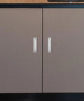 2-Piece Aluminum Cabinet Handles In White Finish For Kitchen Cupboards And Dresser Hardware on gray cabinet doors