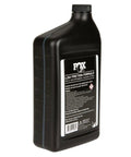 Side view of AM 20WT Gold Fork Oil For Suspension T22238 32 Oz Bottle in black, ideal for mountain bike and trail shocks.