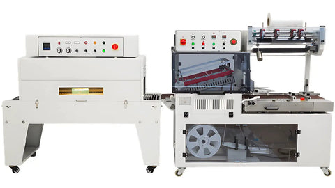 Slick Automatic L Bar Sealer Machine For Heat Shrink Film Wrapping Heavy Duty Packaging Sealer with controls and conveyor.