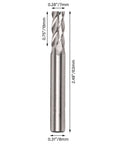 HSS 4-flute milling end mill with straight shank, 7mm diameter, 63mm overall length