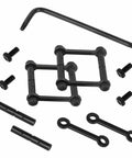 Anti Walk Rotation Pins Kit For Precision Machines And Motorcycles Non Slip High Precision Pins Set With Heat Resistant Steel Includes Screws Posts Brackets And Wrenches For Vehicles Aircraft And More, showing screws, posts, brackets, and wrench on white background.