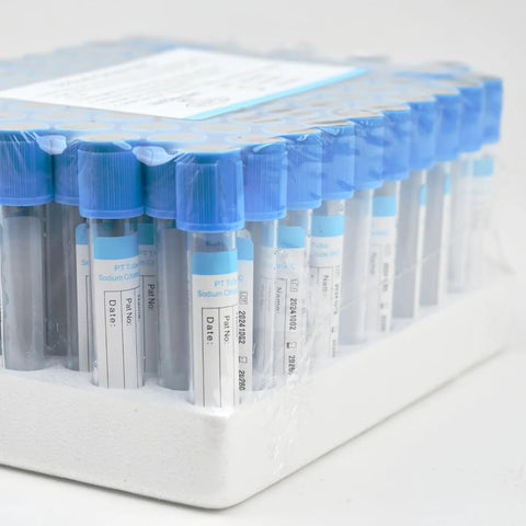 3ml PT Vacuum Specimen Collection Tubes With Blue Cap Durable PET Lab Tubes For Vet And Pet Testing Easy To Handle And Transport 100 Pieces Wrapped Packaging