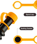 Gas Can Spout Replacement Kit With Flexible Nozzle And Vent Cap Includes Three Spouts, Three Vent Caps, Six Seals, Six Adapters And Drill Bit