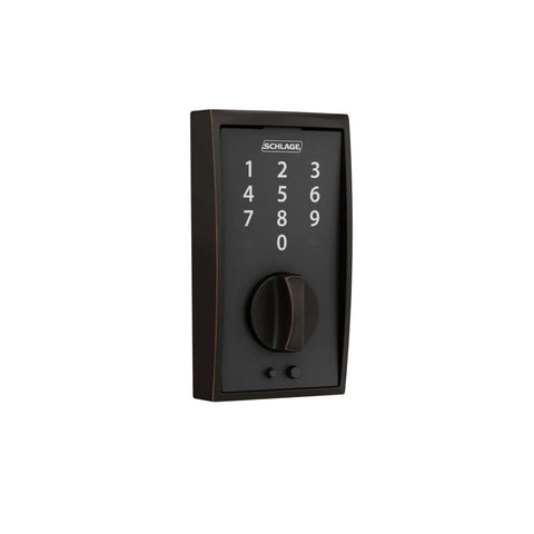 Keyless Front Door Lock With Touchscreen Keypad In Aged Bronze No Keys Needed Easy Out Of Box Setup Up To 19 Access Codes