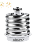 E39 To E26 Light Bulb Socket Adapter No Fuss Mogul E39 To Standard E26 Screw Base Converter, metallic design, front view