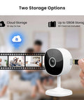 Upgrade 2K WiFi Indoor Security Camera With Remote Control For Baby, Pets And Elder Home Monitoring, Night Vision, SD Card insertion