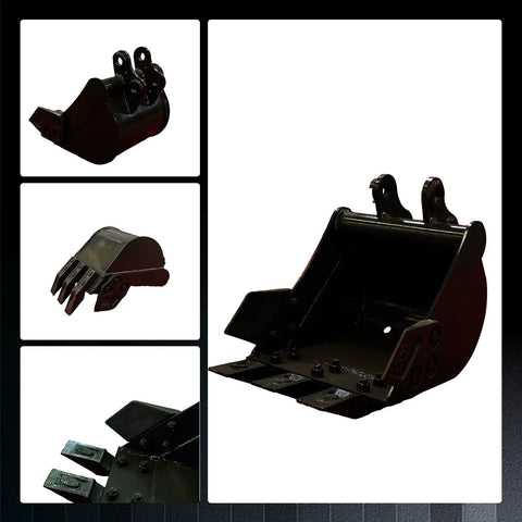 Heavy Duty Mini Excavator Bucket And Backhoe Attachment Fits Your One Point Five Ton Rig Easy Swap Design Straight Up Tough Pins For Dirt Moving And Landscaping Projects Built Boss Grade Solid