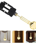 Wall Clock Pendulum Replacement 5.51 X 2.28 X 1.18 Inch Mechanical Clock Part with swing device, gold and black design