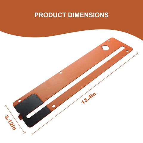 Standard Table Saw Throat Plate Replacement For 10 Inch Jobsite Saws Original Style Insert Cover With Riving Knife Slot Compatible With R4513 10 Inch Portable Saw Easy Install Beefy Steel Build dimensions