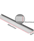 6060 Aluminum And MDF Hybrid Spoilboard Table For CNC Router With XY Axis Extension Kit dimensions shown with close-up of material thickness