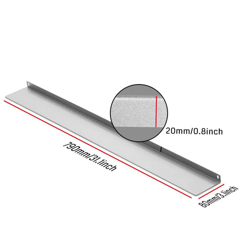 6060 Aluminum And MDF Hybrid Spoilboard Table For CNC Router With XY Axis Extension Kit dimensions shown with close-up of material thickness