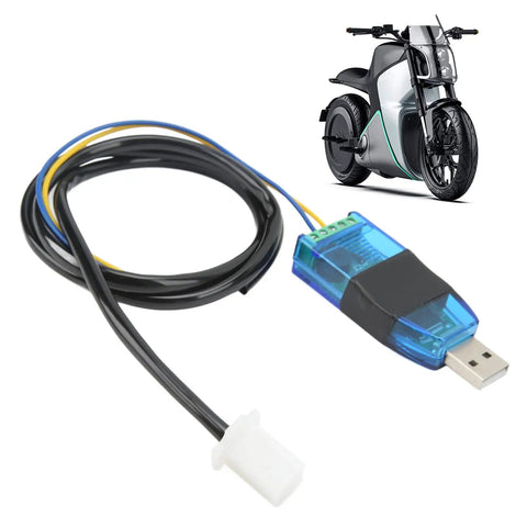 USB Programming Cable for Electric Bikes and Scooters 115200 Baud PC Programmable Controller Link for VOTOL EM 150 2 EM 200 2 EM 260 2 DIY Motor Drive Tuning Kit for Plug In Throttle Tweaks and Easy Onboard PC Access