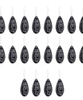Colorful Aluminum Needle Threader Set 20 Pcs Easy Push Through Needle Eye Flexible Threading Tool, black handled set