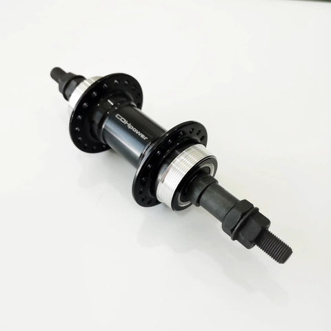 Rear Hub For Bicycle 36 Hole Wide 135mm Aluminum Alloy Double Thread Three Eighth Inch Axle Black Fits Rotary Freewheel
