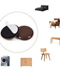 Heavy Duty 24Pcs Furniture Sliders Moving Tools With Foam Pads For Smooth Gliding On Hard Floors Easy To Install sofa dolly close-up of brown slider pad