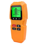 Phefop Wall Scanner Stud Finder 5 in 1 with LCD Display for Cable Metal, showing orange handheld device with LCD screen.