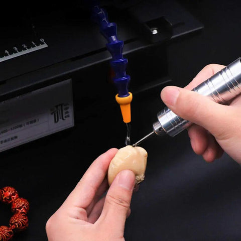 Genuine Usa Stock Ready To Roll Heavy Duty 7Speed Bench Grinder For Gem Faceting Jade polishing stone carving jewelry, close-up of hand polishing stone.