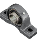 Three Quarters Of An Inch Set Screw Mounted Pillow Block Bearing Pair For Industrial Machinery Cast Iron Housing 52100 Alloy Steel ABEC One Bearing Greasable Wide Temperature Range From Minus Ten To Two Hundred Forty Eight Fahrenheit displayed