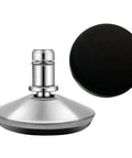Heavy Duty Low Profile Desk Chair Casters With A Grippy Grip Ring Base, silver and black glides for smooth office chair movement.