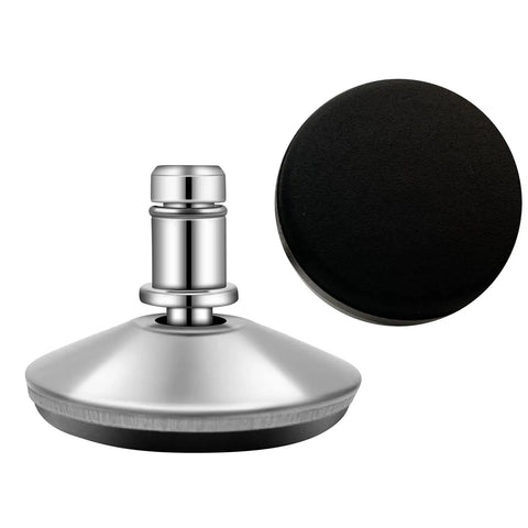 Heavy Duty Low Profile Desk Chair Casters With A Grippy Grip Ring Base, silver and black glides for smooth office chair movement.